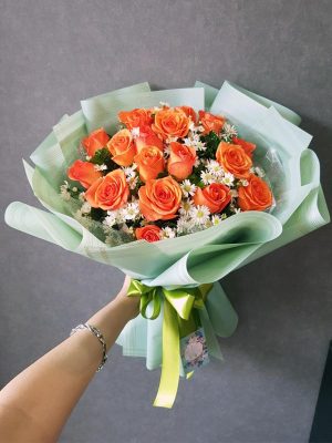 Bó Hoa Hồng Cam - SN058